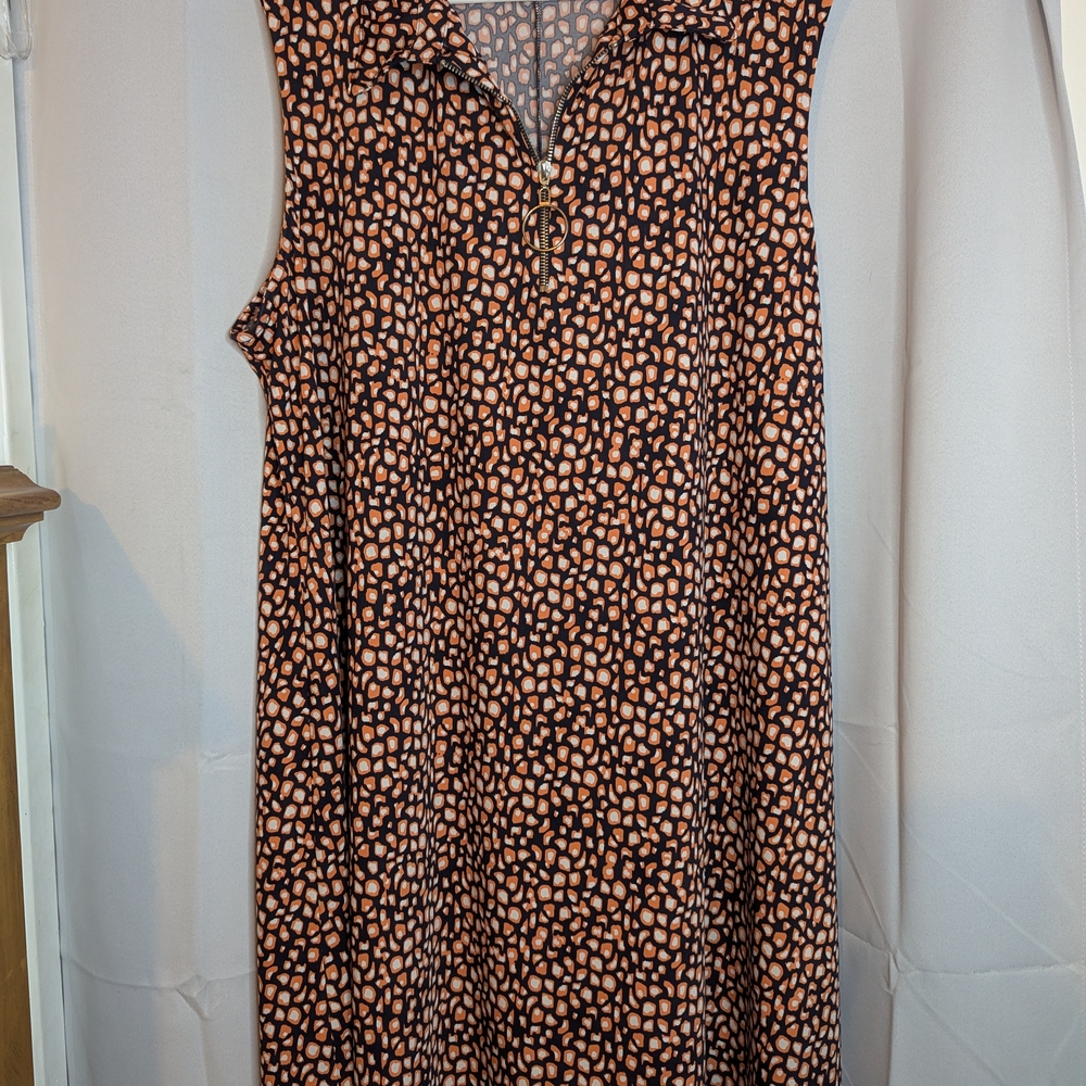 Ava & Grace Black and Tan Sleeveless Dress